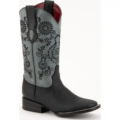 Ferrini Womens Ladies Daisy Black S-Toe Bootie