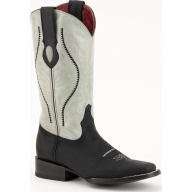 Ferrini Womens Ladies Santa Fe Black D-Toe Boot