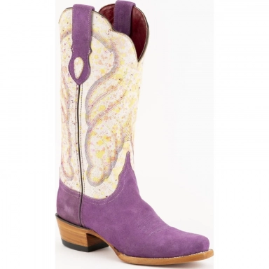 Ferrini Womens Ladies Candy Purple V-Toe Boot