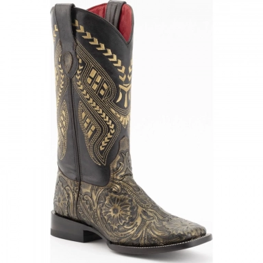 Ferrini Womens Ladies Cleopatra Gold S-Toe Boot