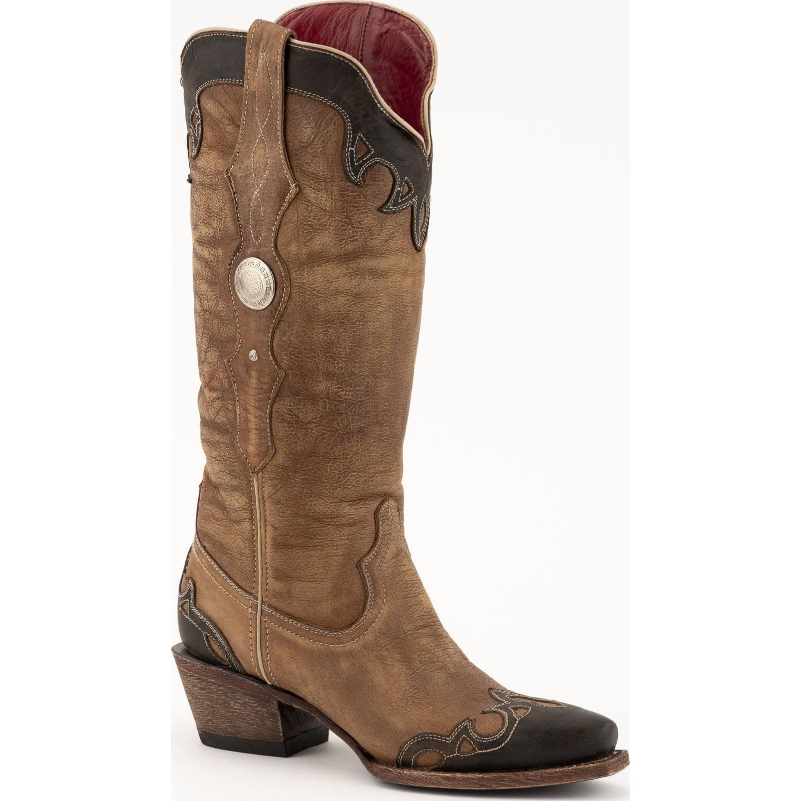Shop Ferrini Ladies Tessa Brown VToe Boot 8416110 Save Now + Free Shipping BootAmerica