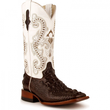 Ferrini Ladies Ladies Print Ranchers-Toe Chocolate Boot 90493-09