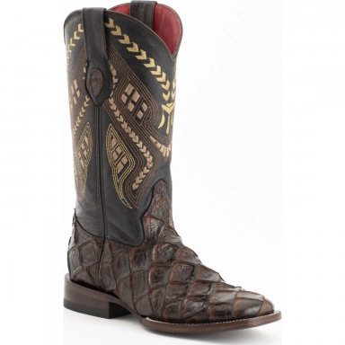Ferrini Womens Ladies Bronco Chocolate S-Toe Boot