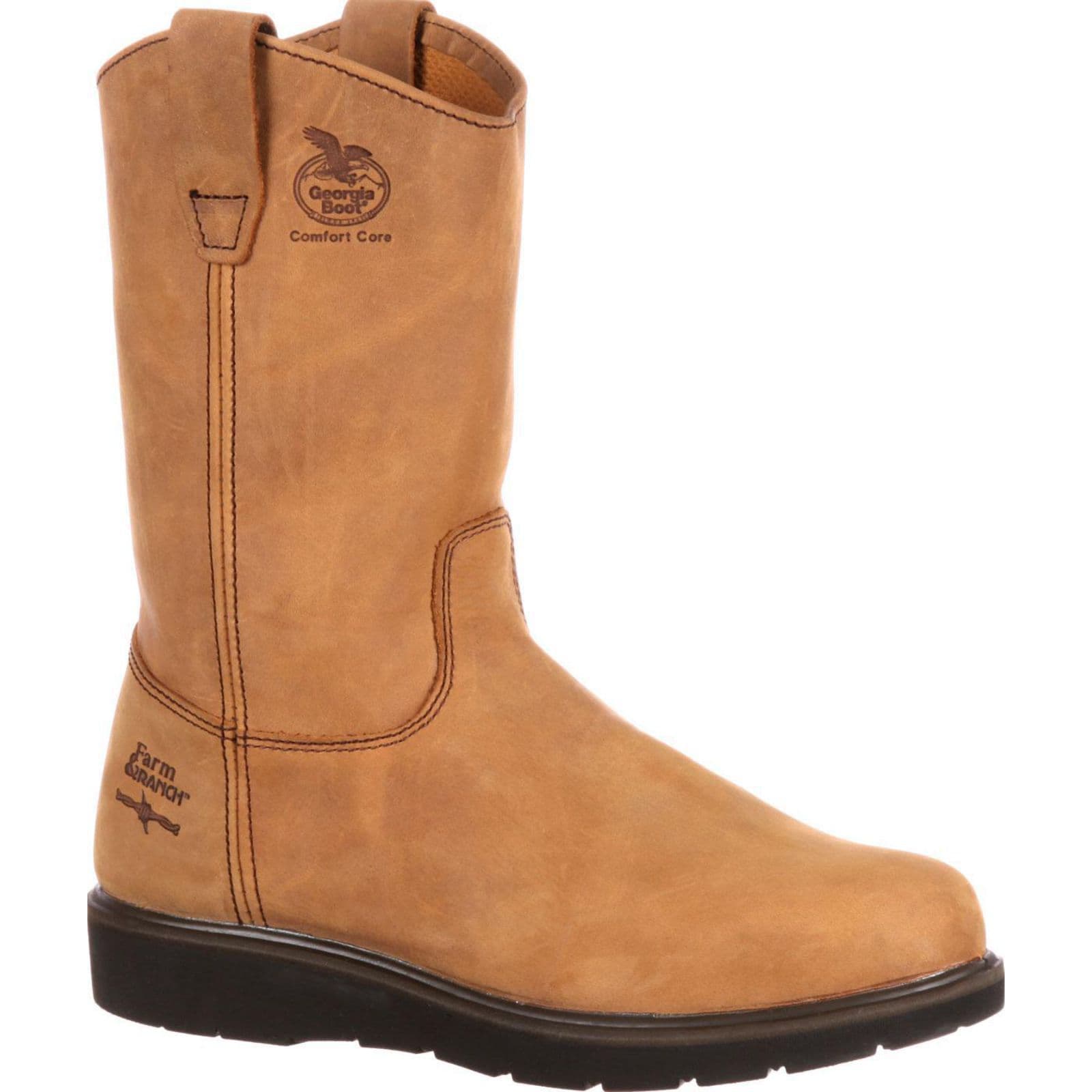 Shop Georgia Boot Mens Farm and Ranch Wellington Work Boot G4432 Save Now Free Shipping BootAmerica
