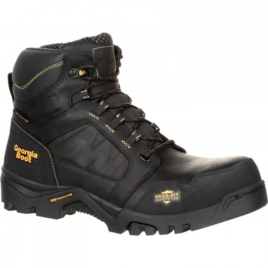 Georgia Boot Mens Amplitude Composite Toe Waterproof Work Black