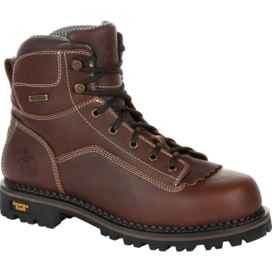 Georgia Boot Mens AMP LT Logger Low Heel Waterproof Work