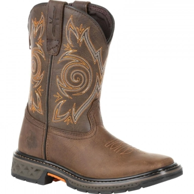 Georgia Boot Kids Carbo-Tec Big Brown Pull-On