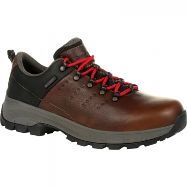 Georgia Boot Mens Eagle Trail Brown Black Work Shoe