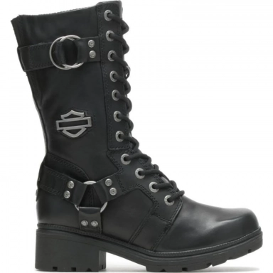 Harley Womens Davidson Eda Black Biker Motorcycle Boot