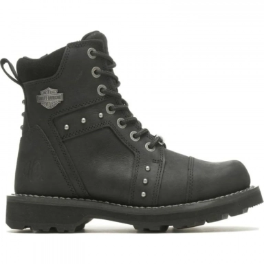 Harley Womens Davidson Oakleigh Black Biker Motorcycle Boot