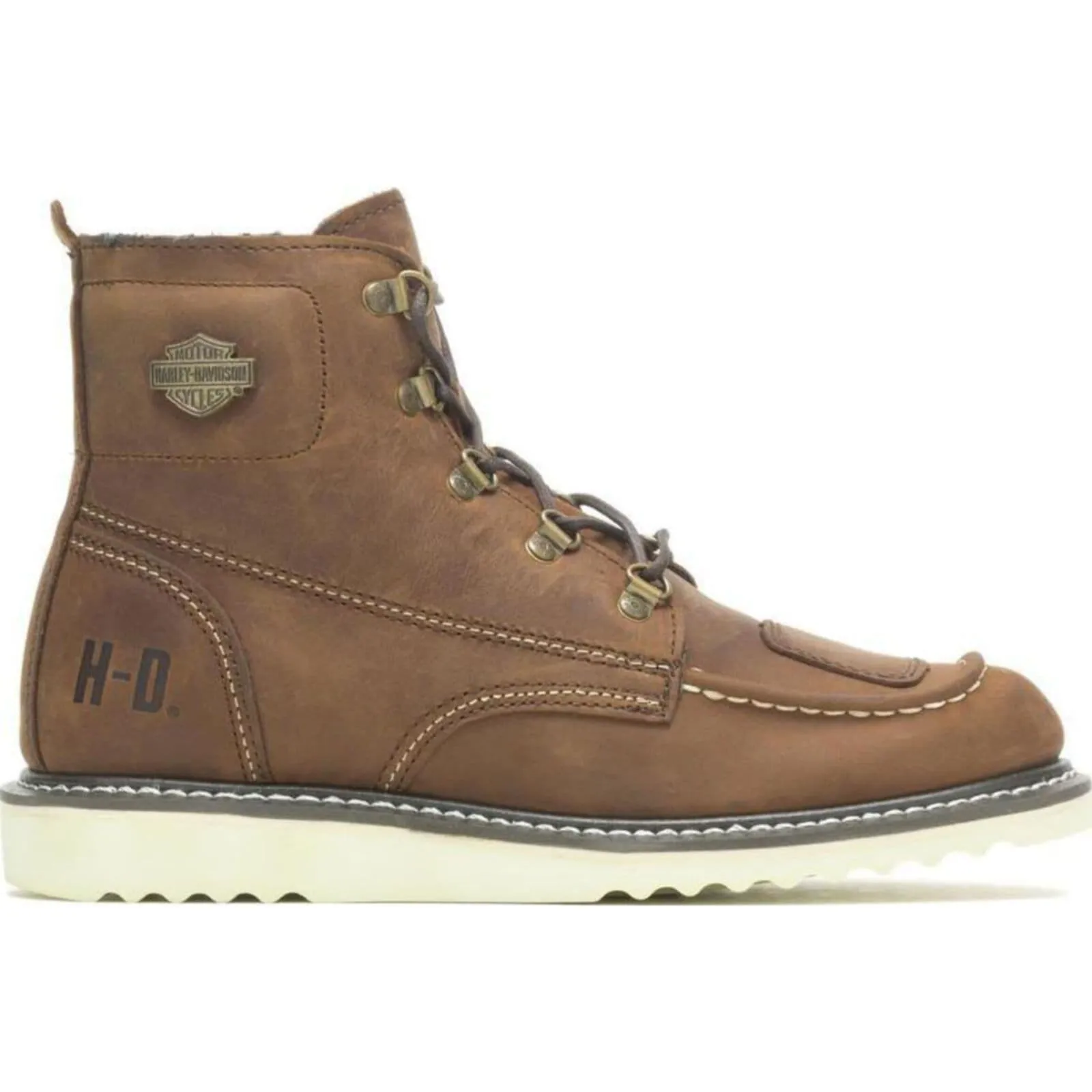Harley Mens Brown Davidson Hagerman Biker Motorcycle Boot