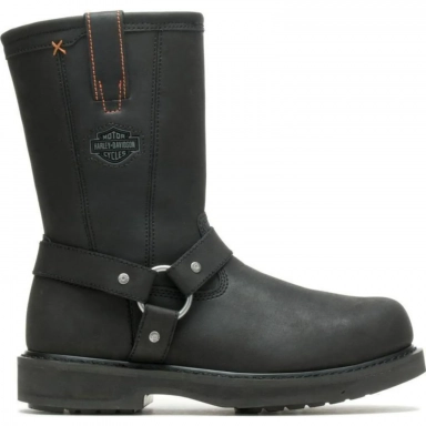 Harley Mens Davidson Bill Steel Toe Black Boot