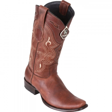 King Exotic Mens Dubai Grisly Brown Cowboy Boot