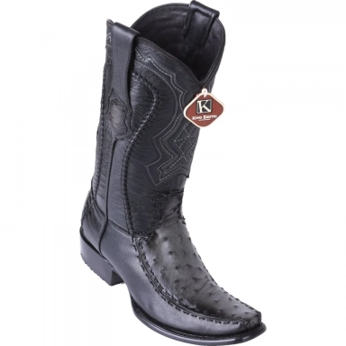 King Exotic Mens Half Vamp Cowboy Boot