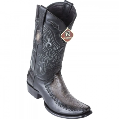 King Exotic Mens Half Vamp With Deer Cowboy Boot