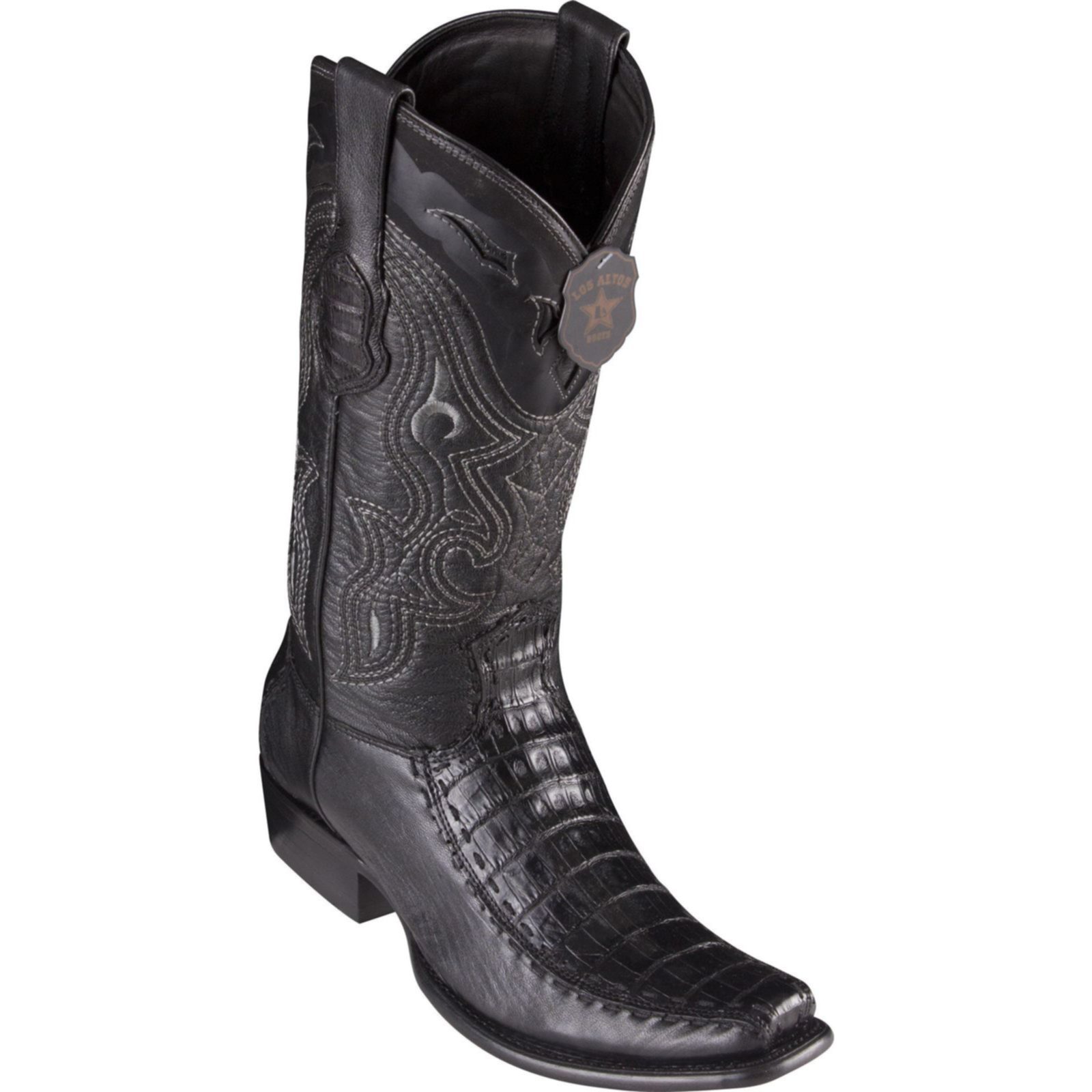 Men's King Exotic Caiman Belly Boots With Deer Dubai Toe Handmade Faded Burgundy main image 1