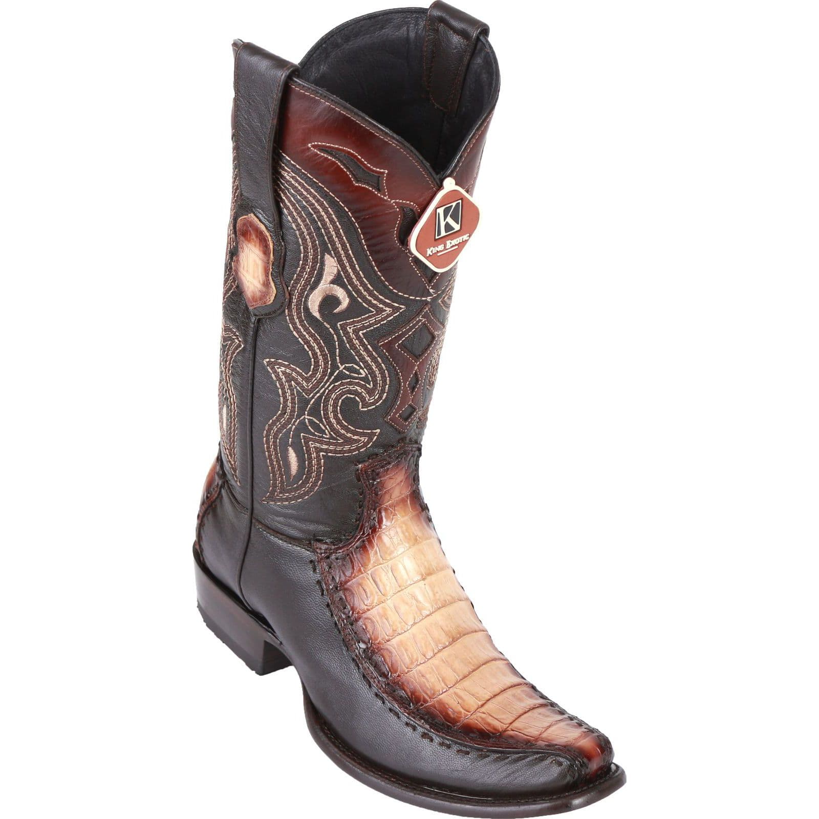 Shop King Exotic Mens Dubai Boot Half Vamp Caiman Belly With Deer Faded