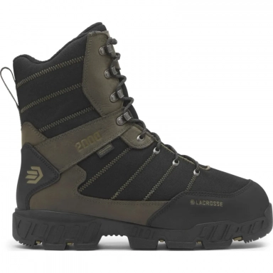 Lacrosse Mens Cold Snap II 9 Jet Black 2000G Hunting Boot
