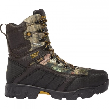 Lacrosse Mens Cold Snap 9 Plain Toe Pac WP 1200G Hunt Hunting Boot