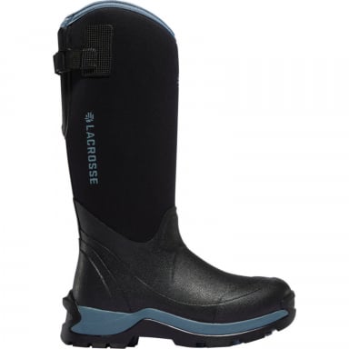 LaCrosse Womens Alpha Thermal 14" Ins Rubber Work Boot Black 644105