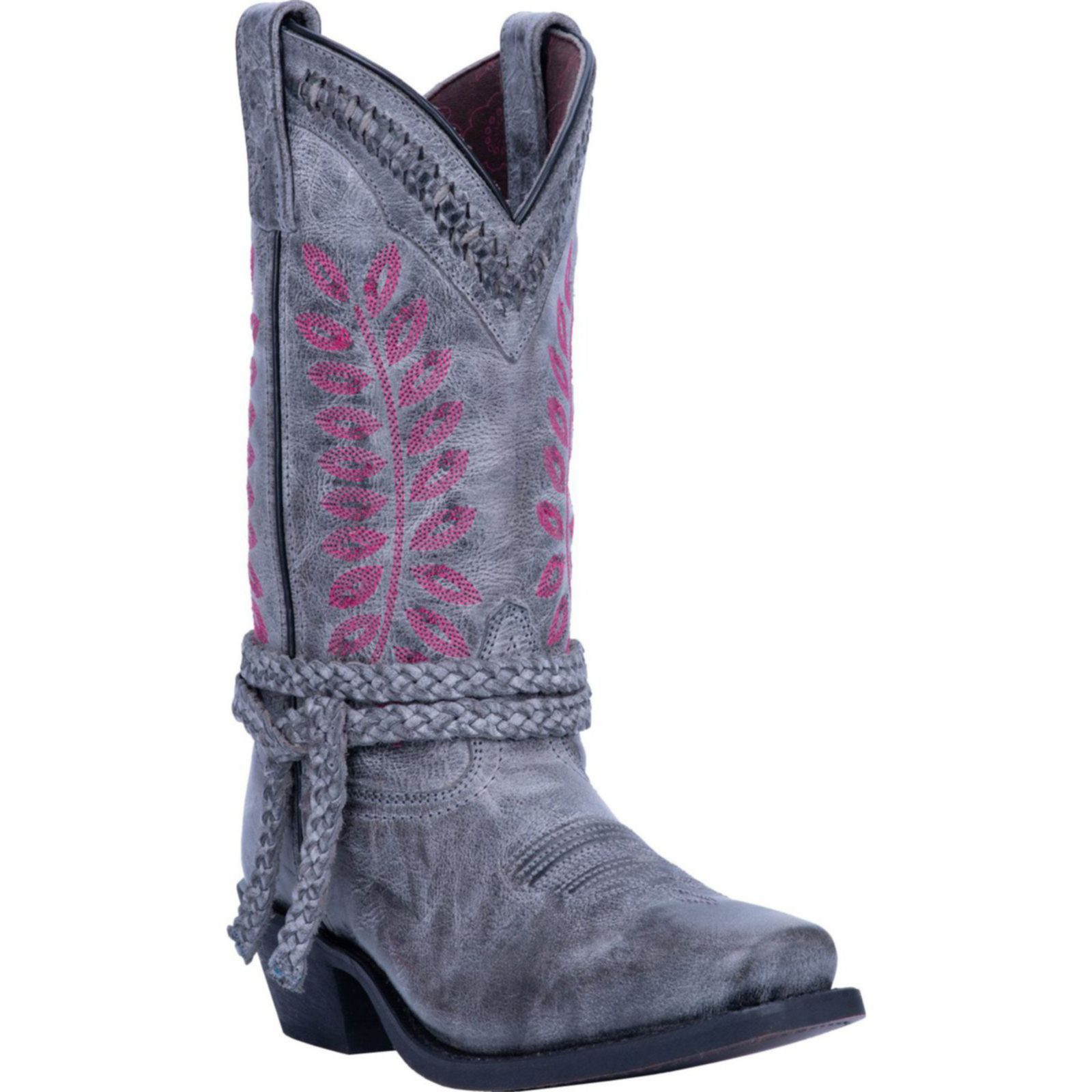 Shop Laredo Womens Fern 11" Grey Cowboy Square Toe Boot 51148 Save 25 + Free Shipping