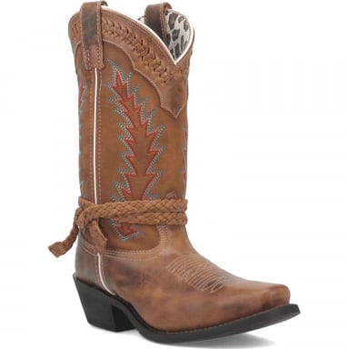 Laredo Womens Knot In Time Leather Boot Tan 51176