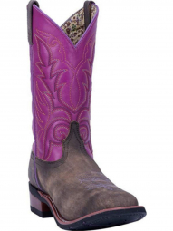 Laredo Womens Kinleigh 11" Chocolate Broad Square Toe Boot 5609