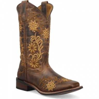 Laredo Womens Secret Garden Leather Brown Boot