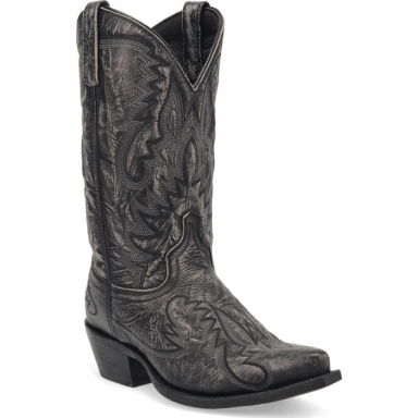 Laredo Mens Garrett Leather Boot Black Distressed 68407