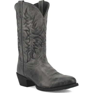 Laredo Mens Harding Leather Boot Grey 68457