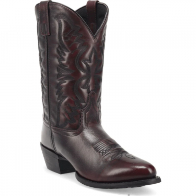 Laredo Mens Birchwood Leather Boot Black Cherry 68458