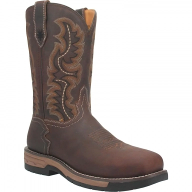 Laredo Mens Stringfellow-Steel Toe Leather Brown Boot
