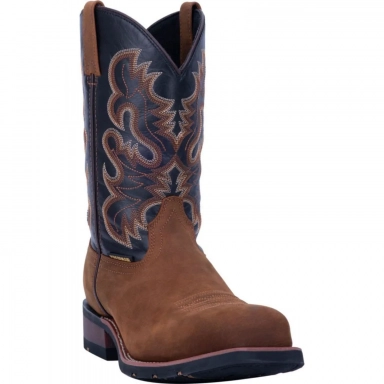 Laredo Mens 11 Inch Rockwell Brown Broad Square Steel Toe Work Boot