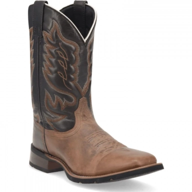 Laredo Mens Montana Leather Sand/Chocolate Boot