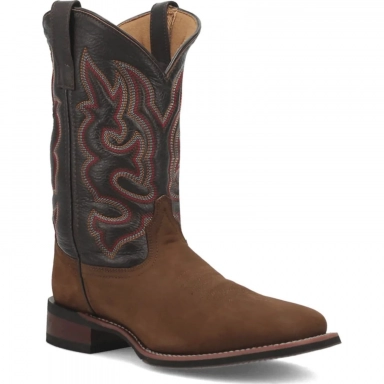 Laredo Mens Lodi Leather Taupe/Chocolate Boot