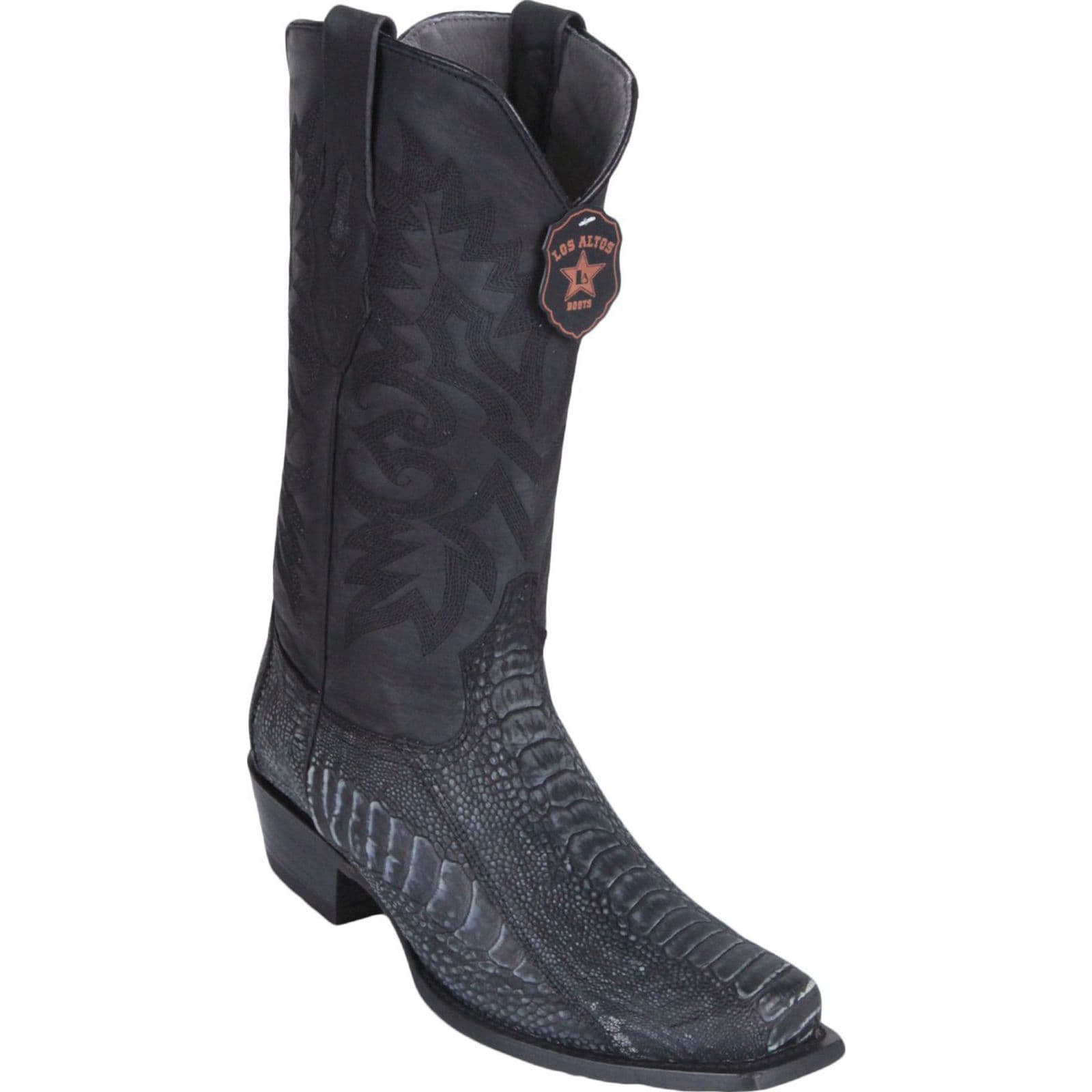 Bottes Los Altos 3X Toe Ostrich Leg Santiague Homme Cuir Rouge - Large