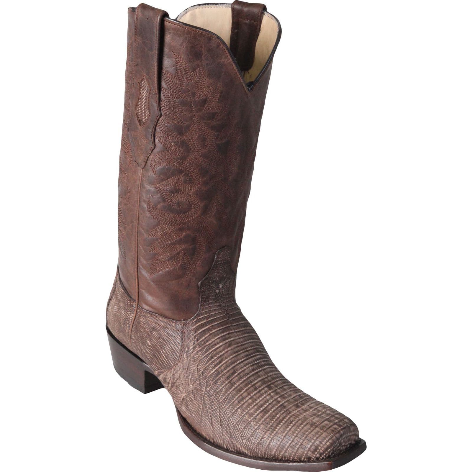 Shop Los Altos Mens 7 Toe Teju Lizard Sanded Brown Cowboy Boot