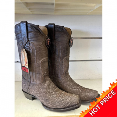 Los Altos Mens Shark Rustic Brown 7 Toe Boot 580907