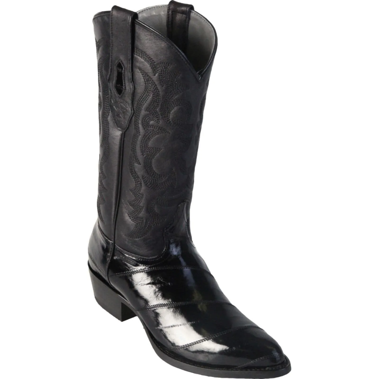 Shop Los Altos Mens Round Toe Eel Black Pull-On Boot display picture 2