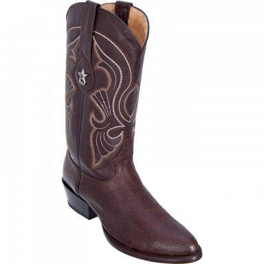 Los Altos Mens Round Toe Bull Shoulder Brown Pull-On Boot