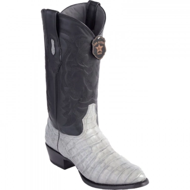 Los Altos Mens Toe Caiman Pull-On Boot