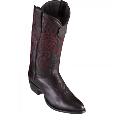 Los Altos Mens Toe Goat Black Cherry Pull-On Boot