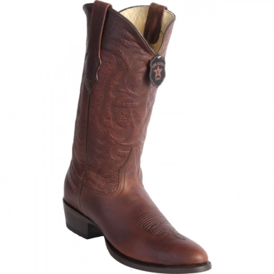 Los Altos Mens Round Toe Rage Walnut Pull-On Boot