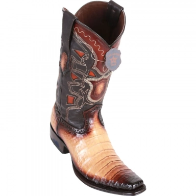 Los Altos Mens Square Toe Caiman Oryx Cowboy Boot