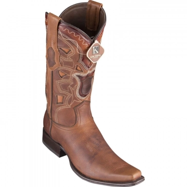 Los Altos Mens European Square Toe Rage Walnut Cowboy Boot