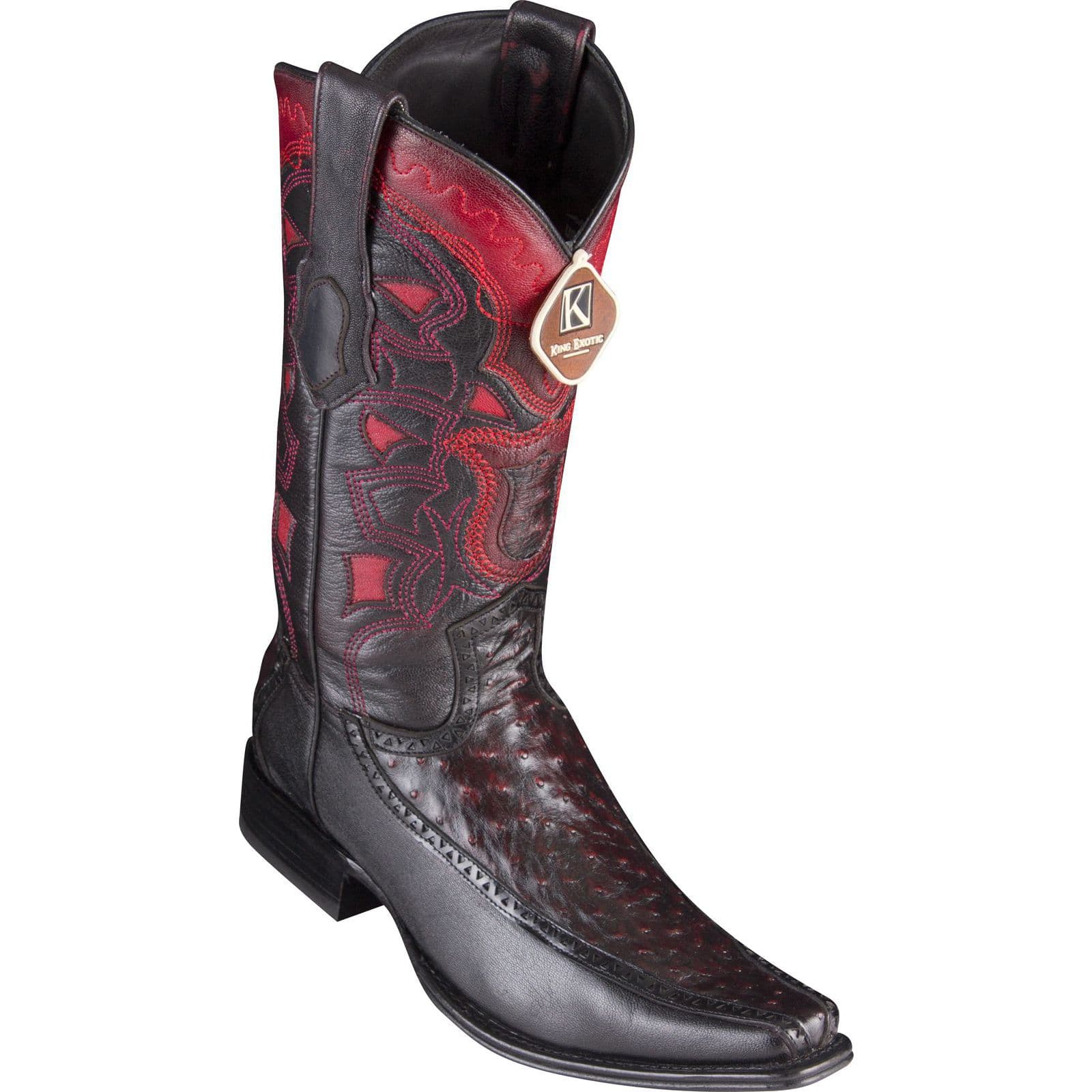 Missouri Genuine Python Skin Black Cherry Cowboy Boot | Marco Di Milano Western Boots