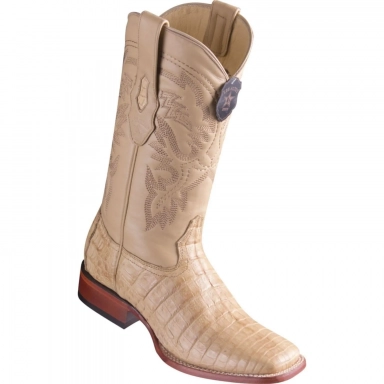 Los Altos Mens Square Toe Caiman Belly Oryx Cowboy Boot