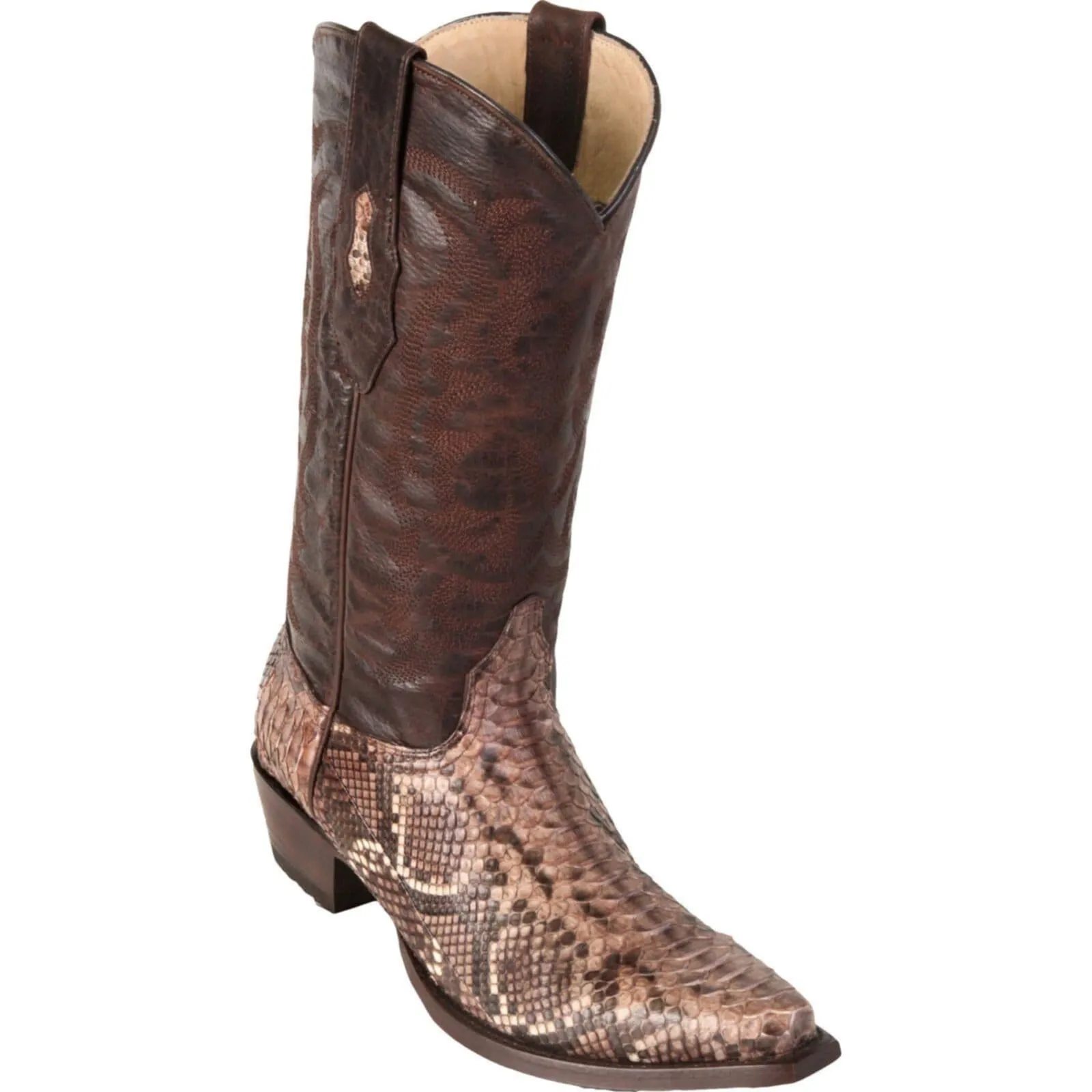 Mens Python cowboy boots 10.5 Black Python Cowboy Boots | Snake Print Square Toe main image 3