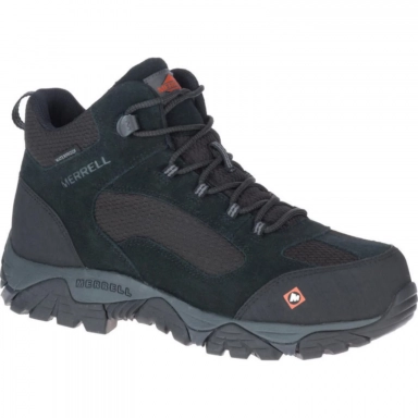 Merrell Mens Moab Onset Mid Wp Ct Work Shoe Black