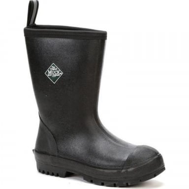 Muck Boot Unisex Chore Resist Mid Black Work Boot CRM-000-BLK-050